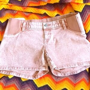 Isabel Maturnity Jean Shorts Underbelly Denim Shorts, Sz 2